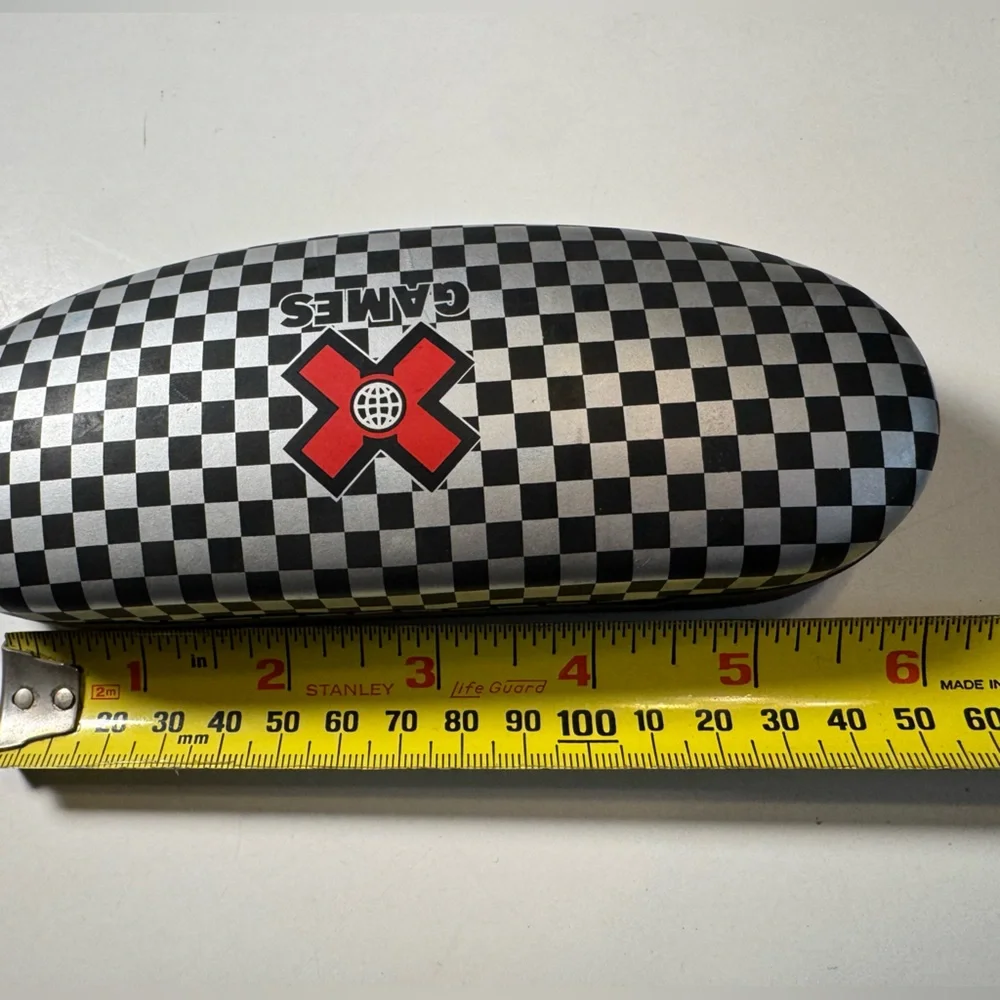 X Games Skate Retro Checkered Eyewear Sunglasses Hard Case